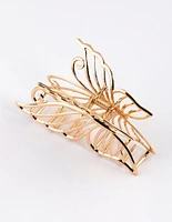 Gold Detail Butterfly Claw Clip