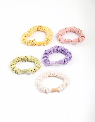 Fabric Mini Scrunchies 5-Pack