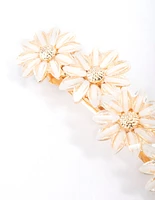 Gold Daisy Flower Clip