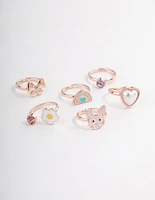 Kids Bunny Bow Ring 6-Pack