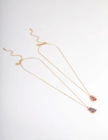 Gold Diamante Gummy Bear Necklace Pack