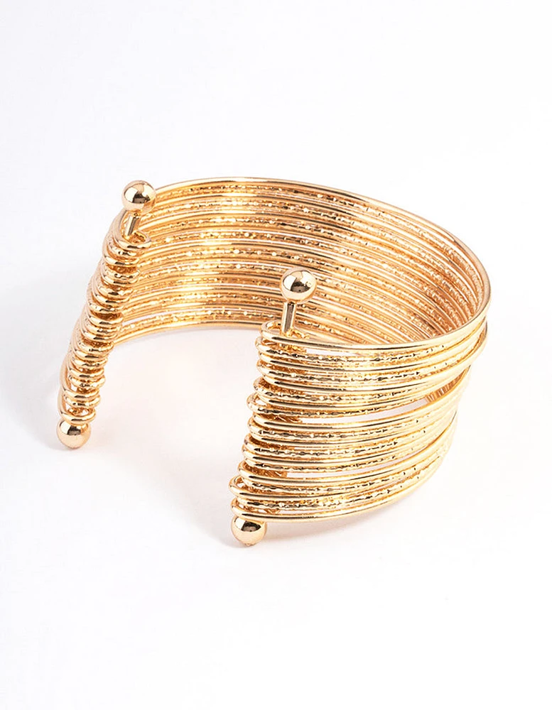 Gold Jingle Mixed Multi-Row Bracelet