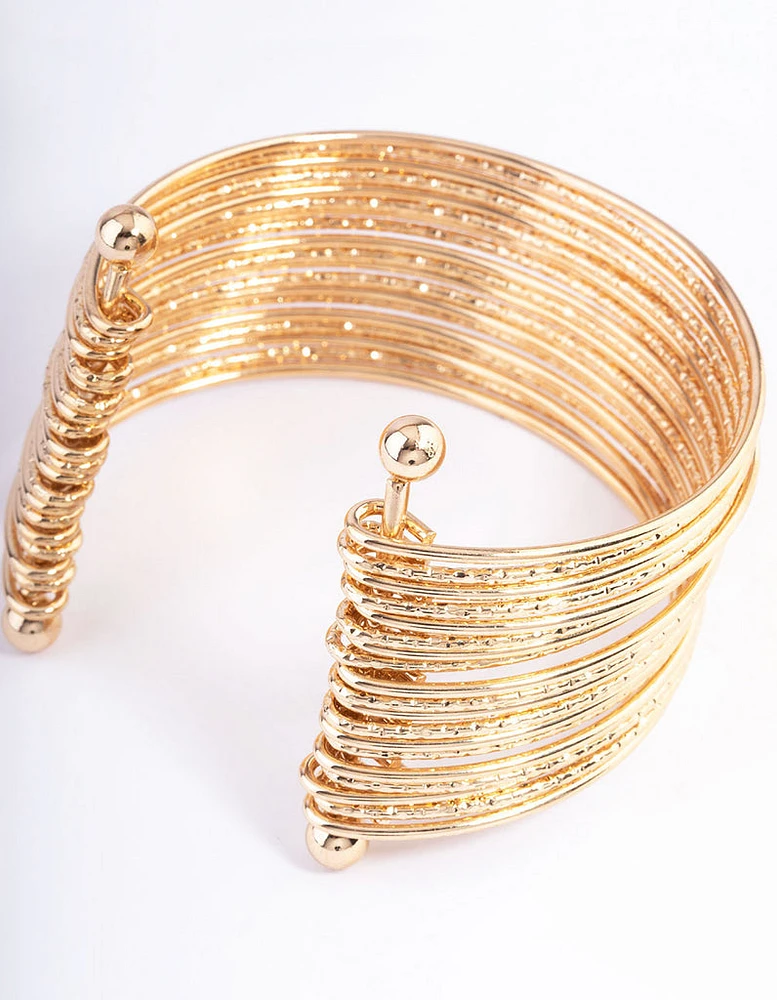 Gold Jingle Mixed Multi-Row Bracelet