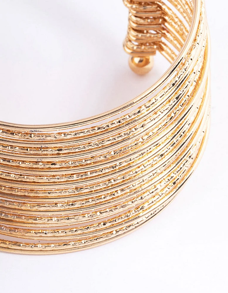 Gold Jingle Mixed Multi-Row Bracelet