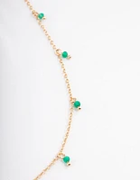 Gold Aventurine Lariat Necklace