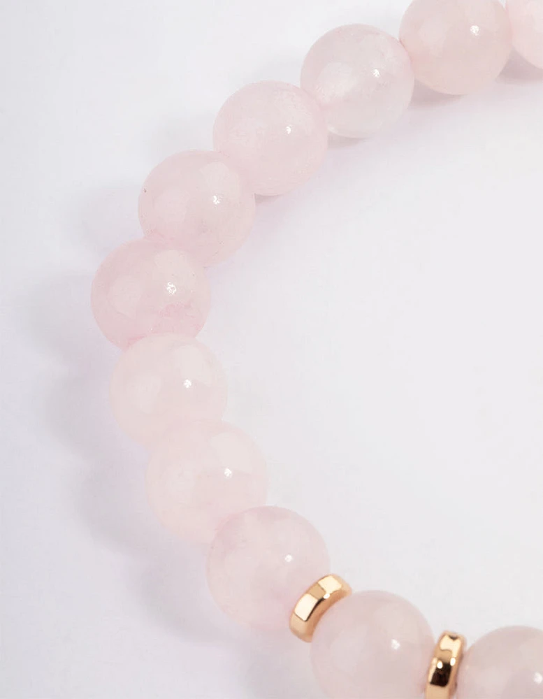 Stone Quartz Bead Bracelet