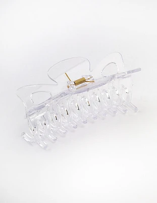 Acrylic Clear Triangle Cut Out Claw Clip