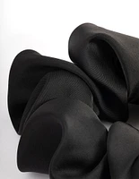 Black Fabric Classic Scrunchie