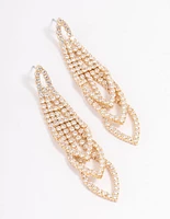 Gold Graduated Loop Cupchain Earrings