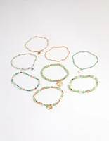 Gold Mixed Bead Irregular Pearl Bracelet Pack