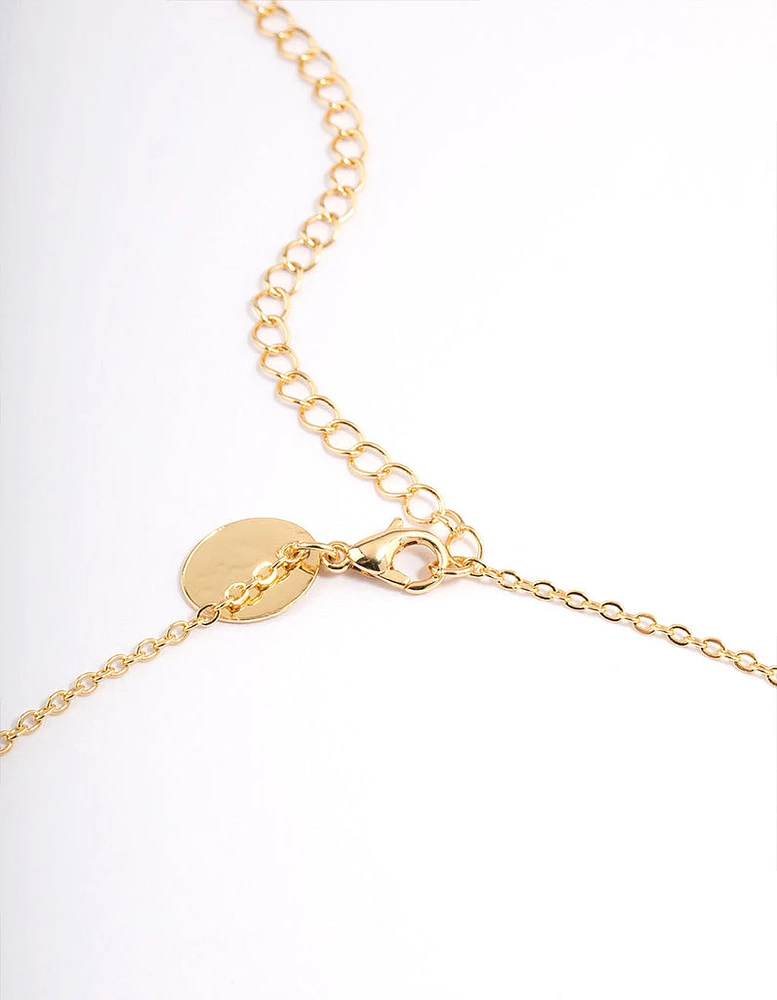 Gold Plated Multi Butterfly Necklace