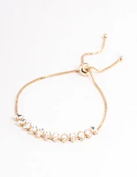 Gold Marquise Stone Toggle Bracelet