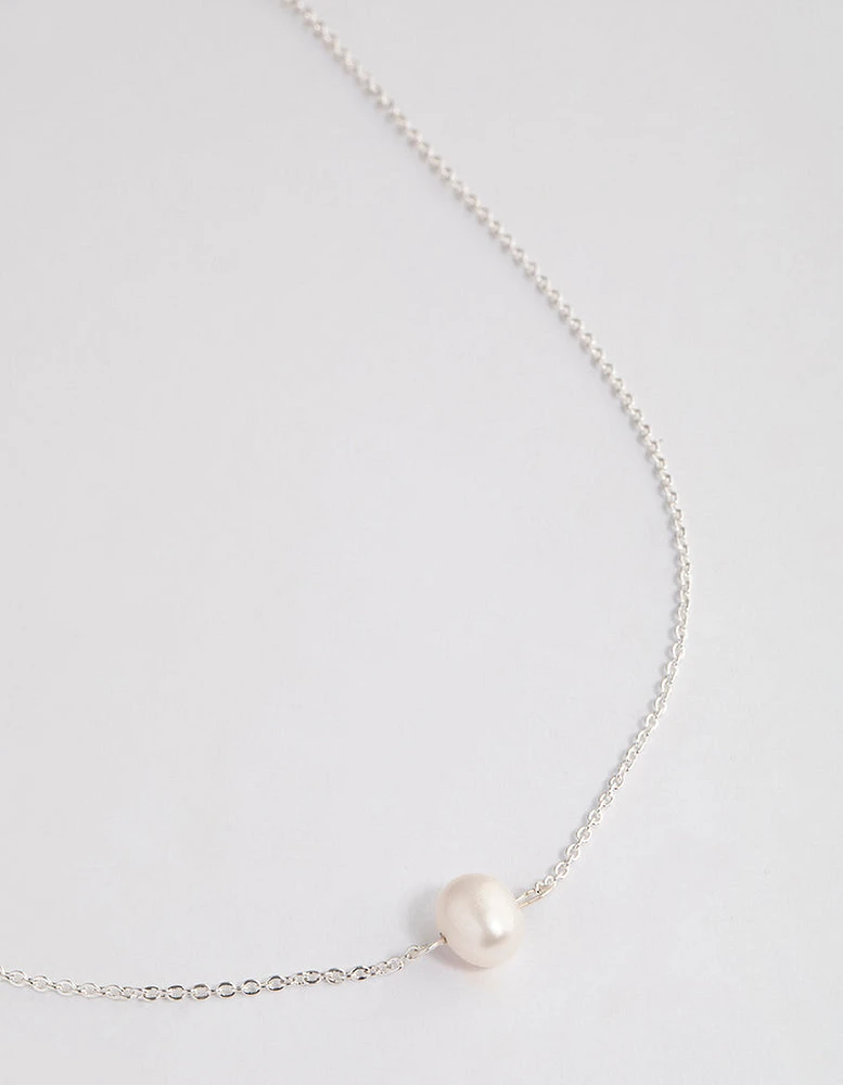 Silver Freshwater Pearl Necklace