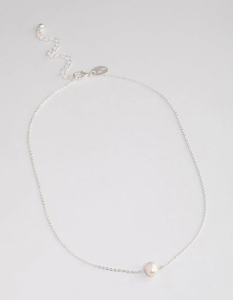 Silver Freshwater Pearl Necklace