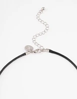 Silver Yin & Yang Cord Necklace
