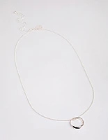 Silver Twisted Circle Necklace