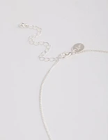 Silver Twisted Circle Necklace