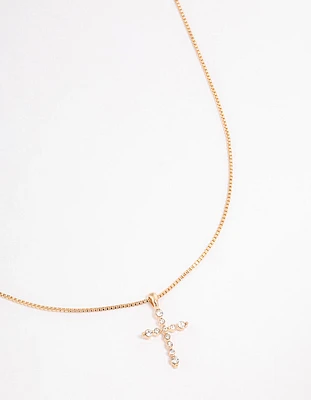 Gold Elegant Cross Necklace