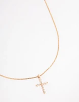 Gold Elegant Cross Necklace