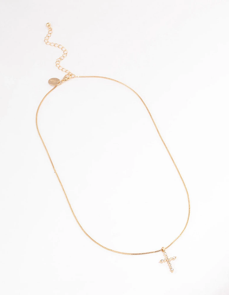 Gold Elegant Cross Necklace