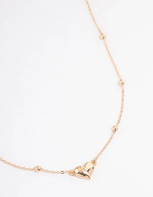 Gold Bold Heart Necklace