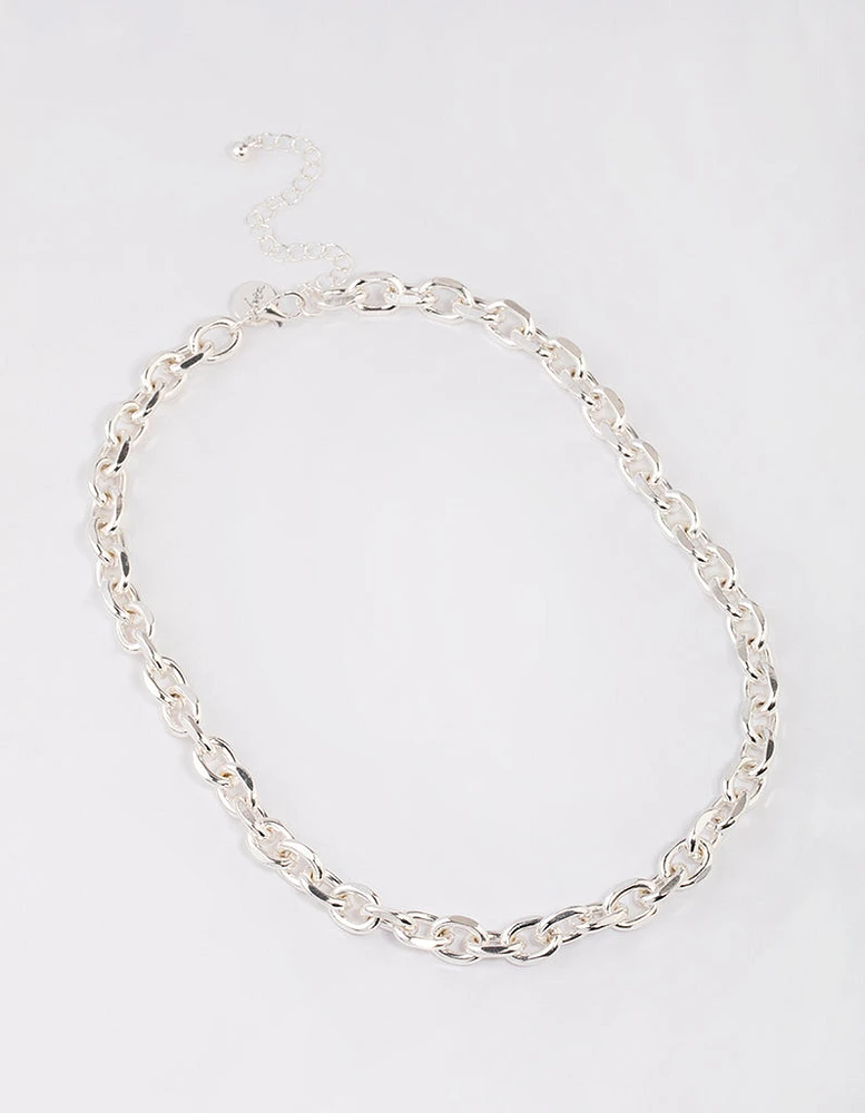 Silver Cable Chain Necklace