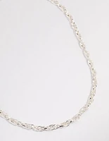 Silver Intertwined Chain Necklace