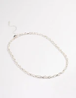 Silver Intertwined Chain Necklace