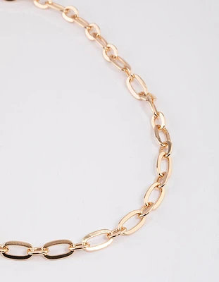 Gold Chain Link Necklace