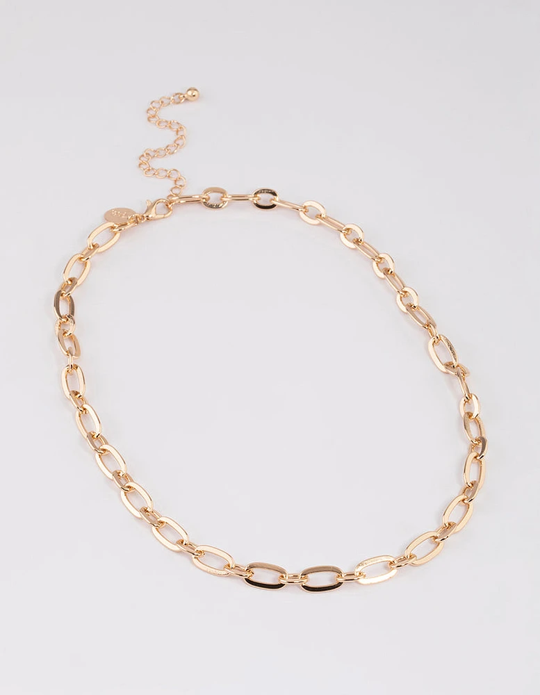 Gold Chain Link Necklace