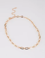 Gold Chain Link Necklace