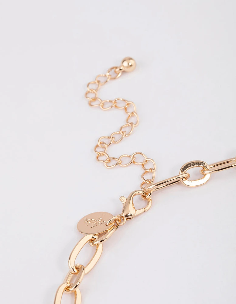 Gold Chain Link Necklace