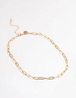 Gold Classic Pin Chain Necklace