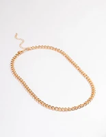 Gold Classic Curb Chain Necklace