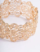 Gold Filigree Stretch Bracelet