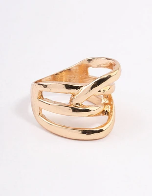 Gold Multi Row Wrap Ring