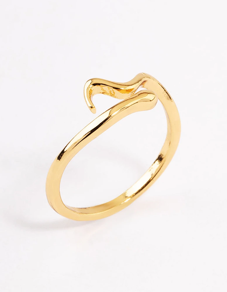 Gold Plated Mini Snake Ring