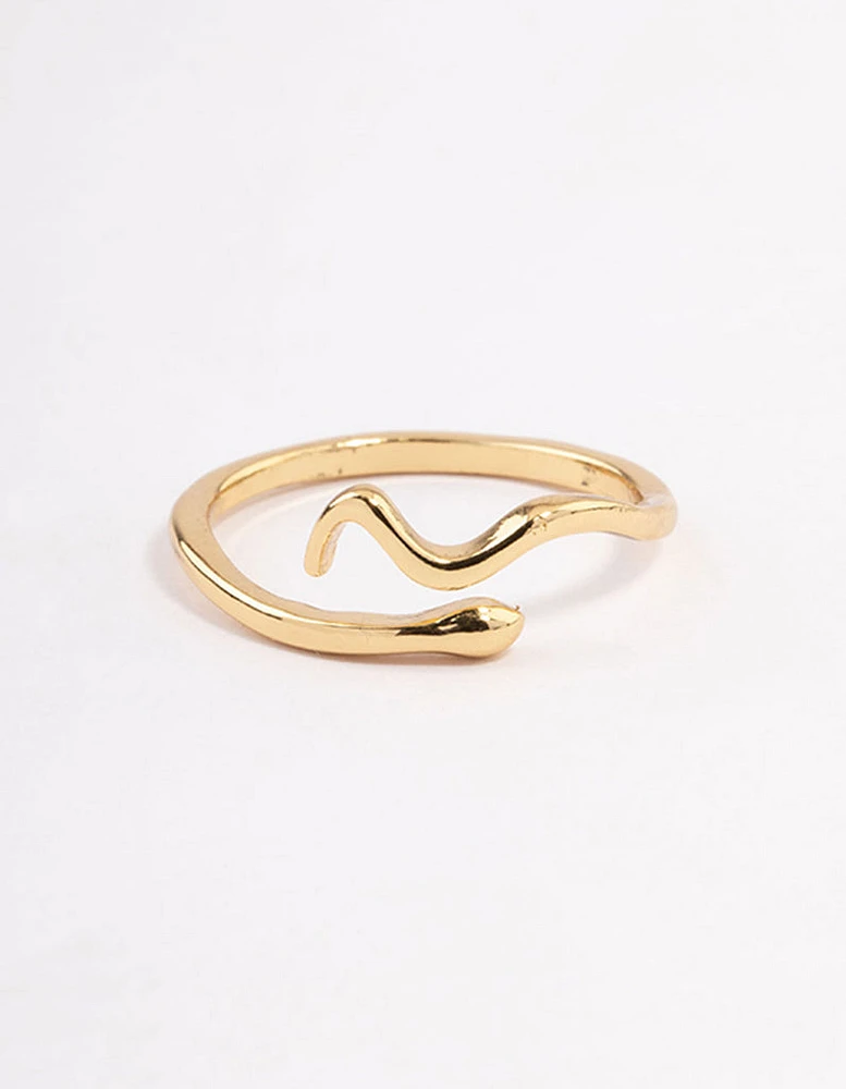 Gold Plated Mini Snake Ring