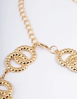 Gold Molten Double Link Chain Belt