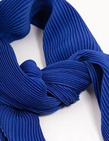 Blue Plisse Fabric Scarf