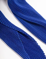 Blue Plisse Fabric Scarf