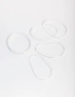 Clear Plastic Mini Hair Elastics 60pk