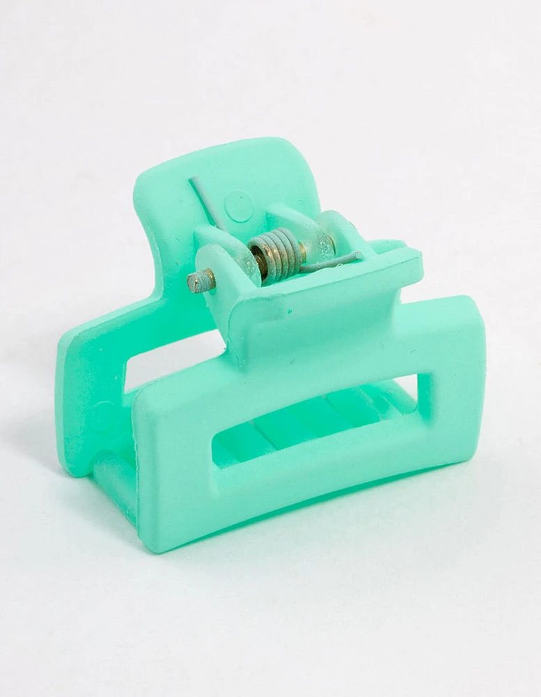 Mint Rectangle Claw Clip