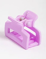 Purple Mini Rectangle Claw Clip