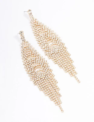 Gold Chain Waterfall Earrings