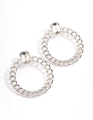 Silver Door Knocker Earrings