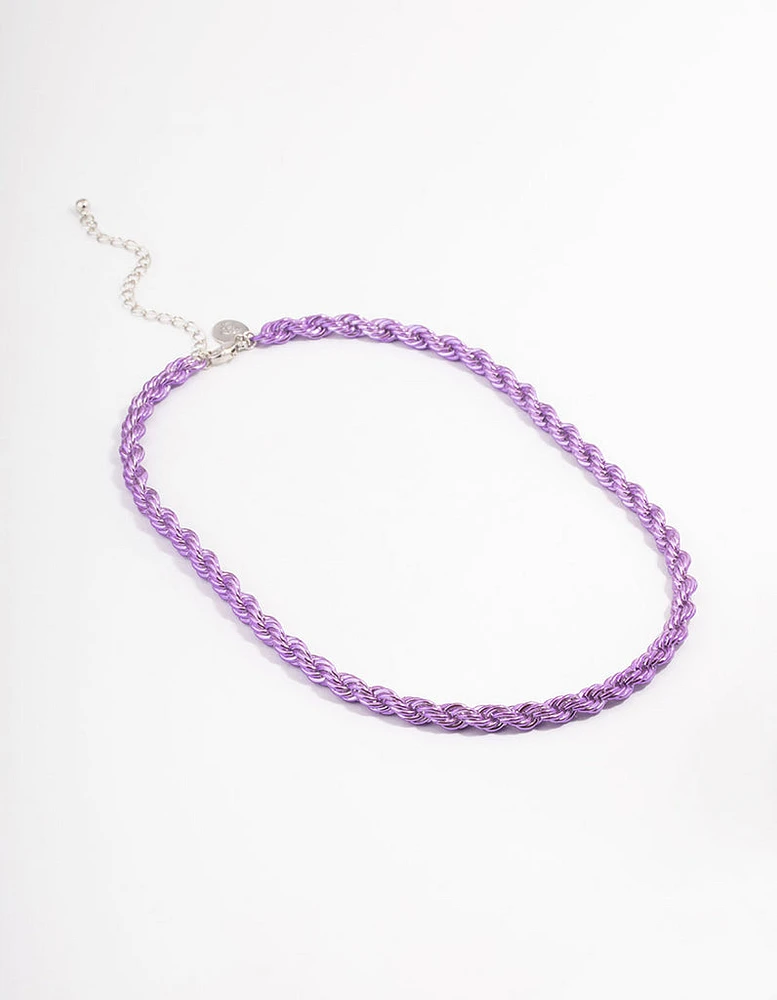 Purple Twist Chain Necklace