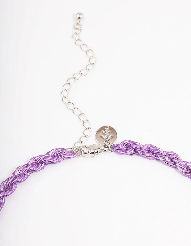 Purple Twist Chain Necklace