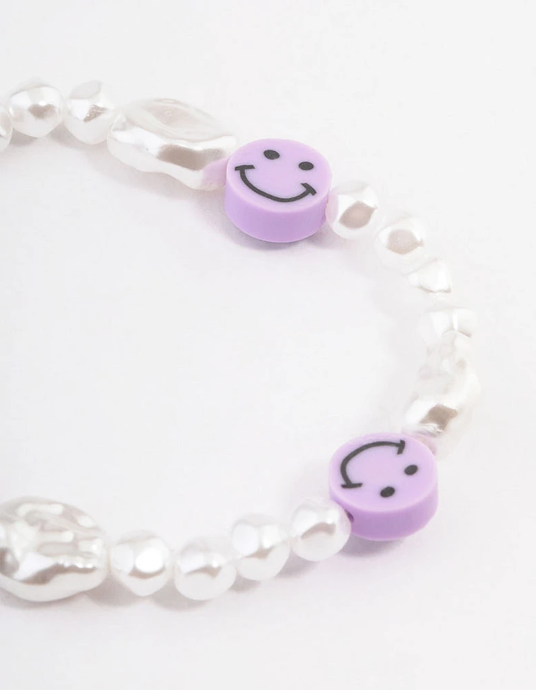 Pearl Smiley Stretch Bracelet