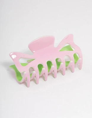 Plastic Contrast Coloured Claw Clip